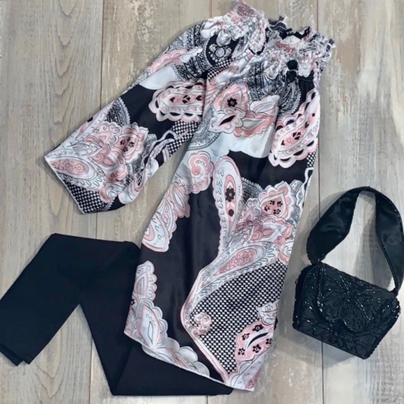 Essentials by Milano Tops - Faux Satin blouse